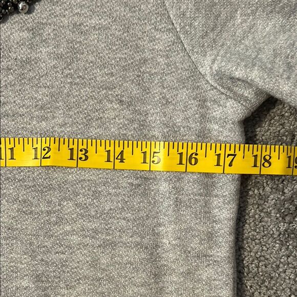Anthropologie Gray Sweater with Embellished Collar - Picture 7 of 10